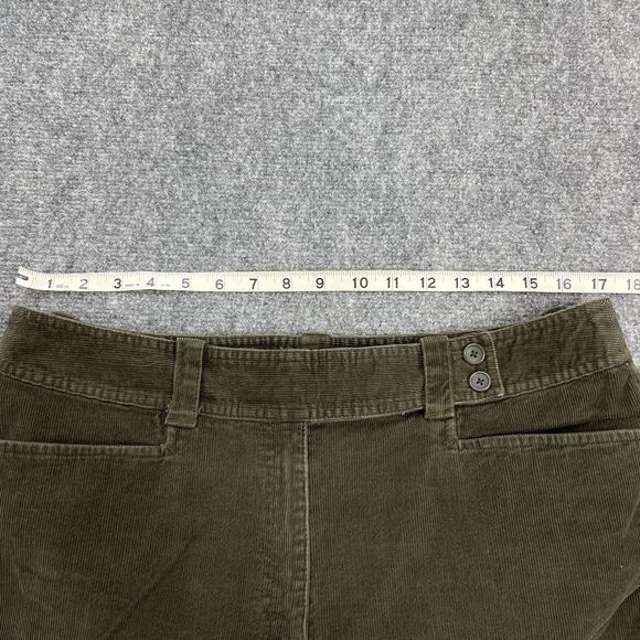 Talbots Corduroy Pants Womens 16 Petite Green Straight Leg Stretch Cotton Blend - Picture 5 of 7